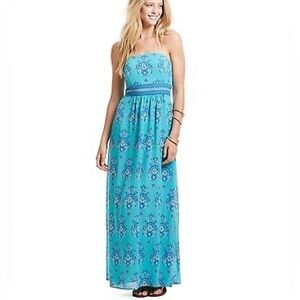 Vineyard Vines Medallion Strapless Maxi Dress size 6